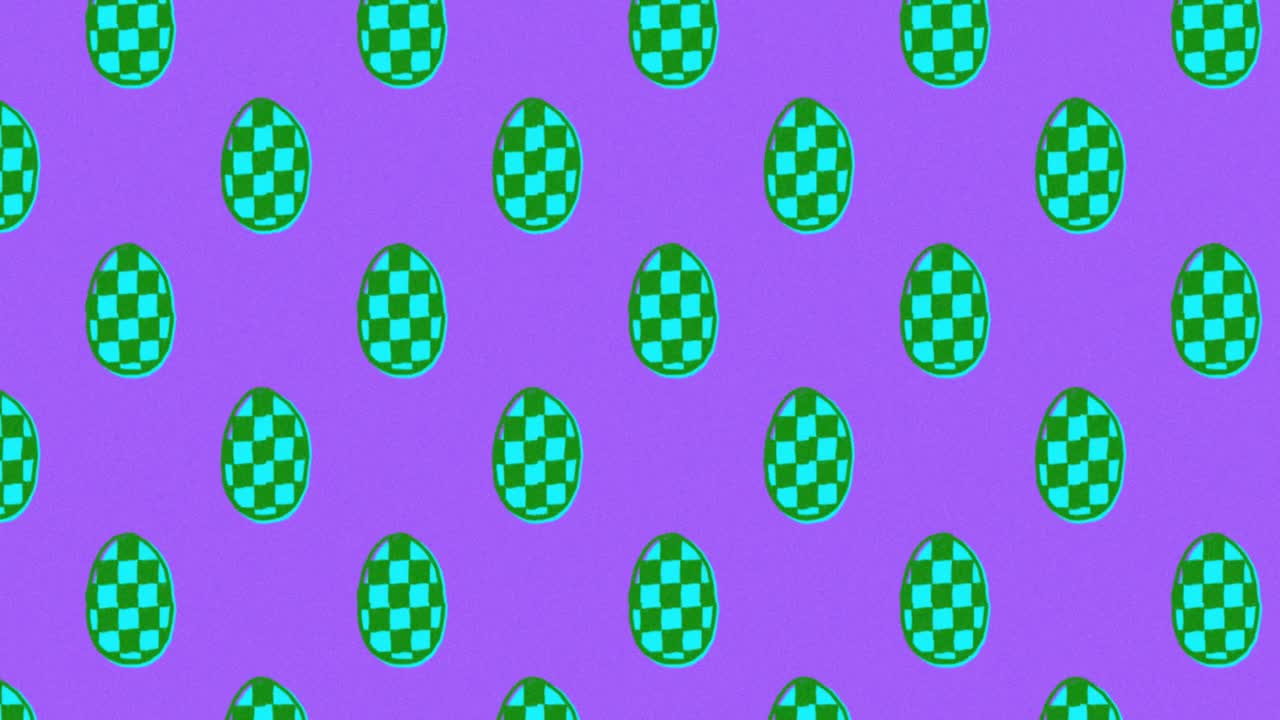 귀여운 이스터 에그 패턴 애니메이션 4k