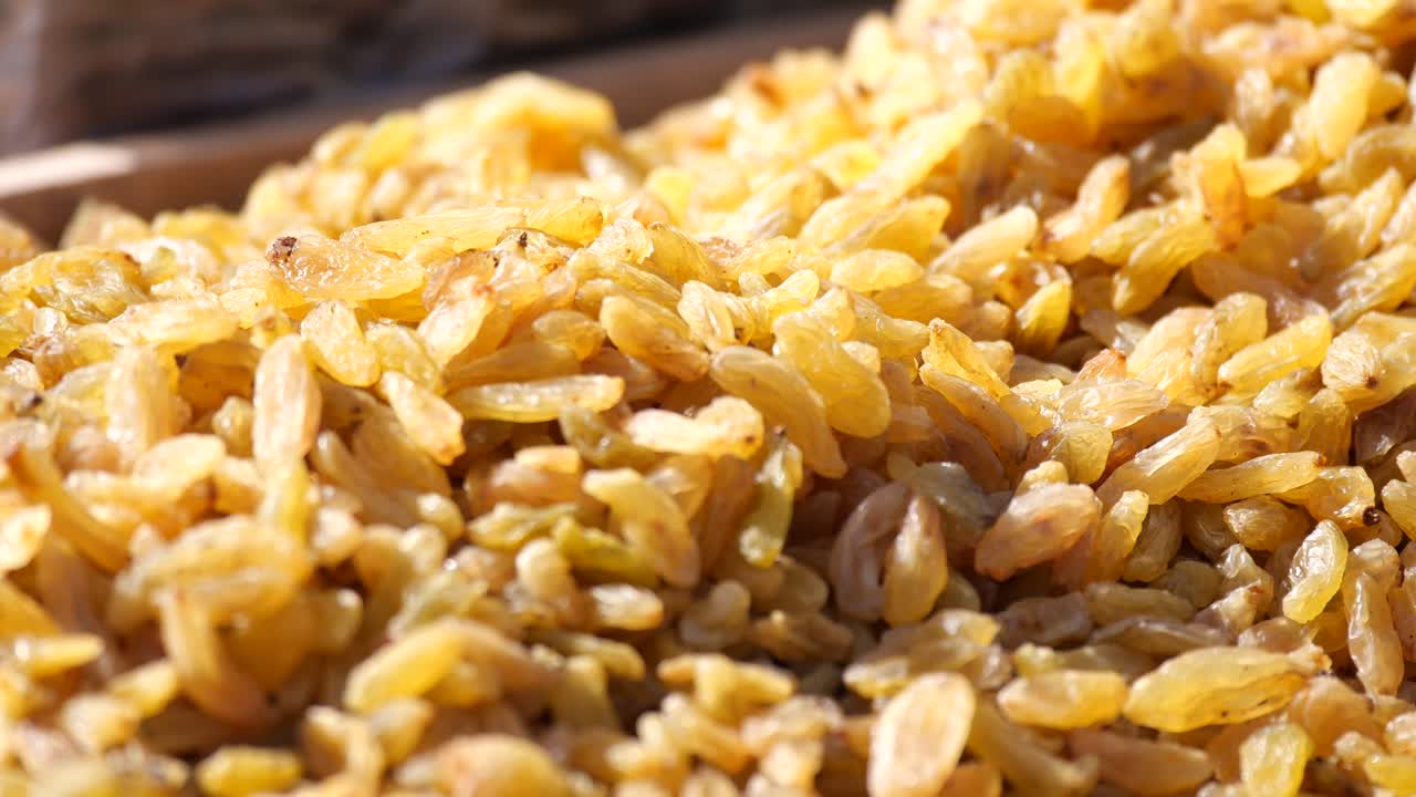 Pile of Yellow Raisins