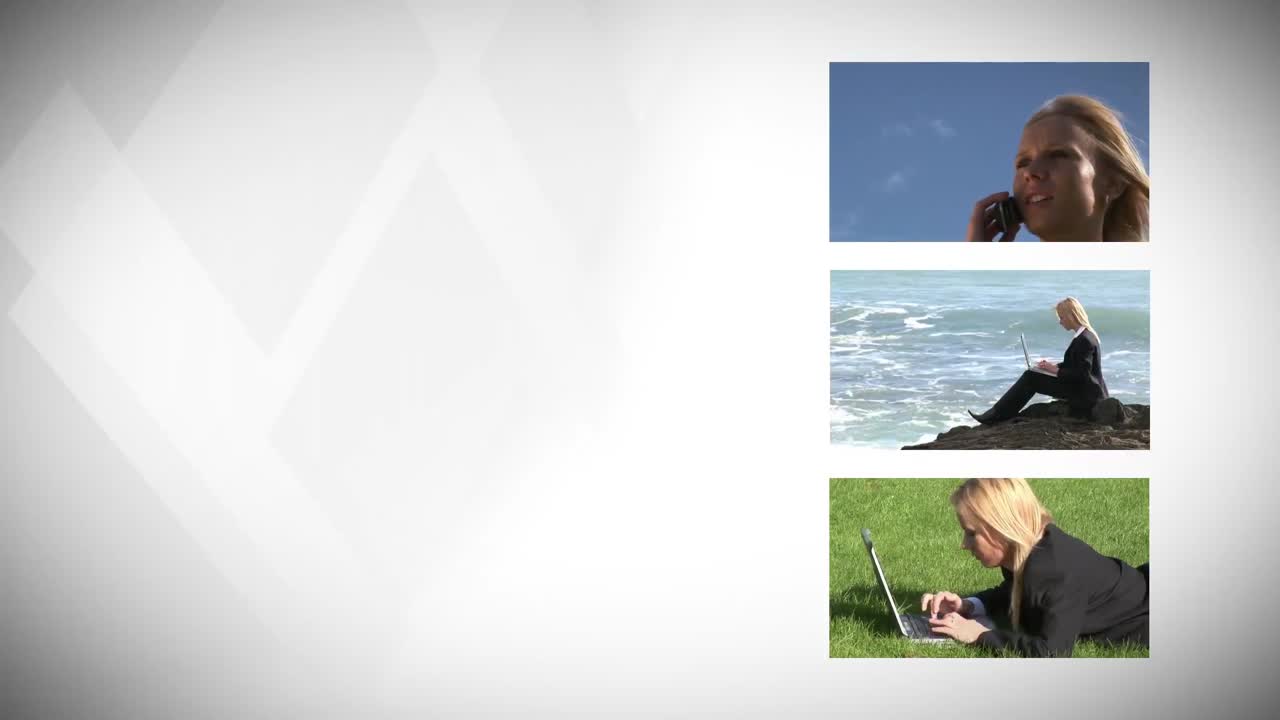 mujer de negocios que trabaja al aire libre