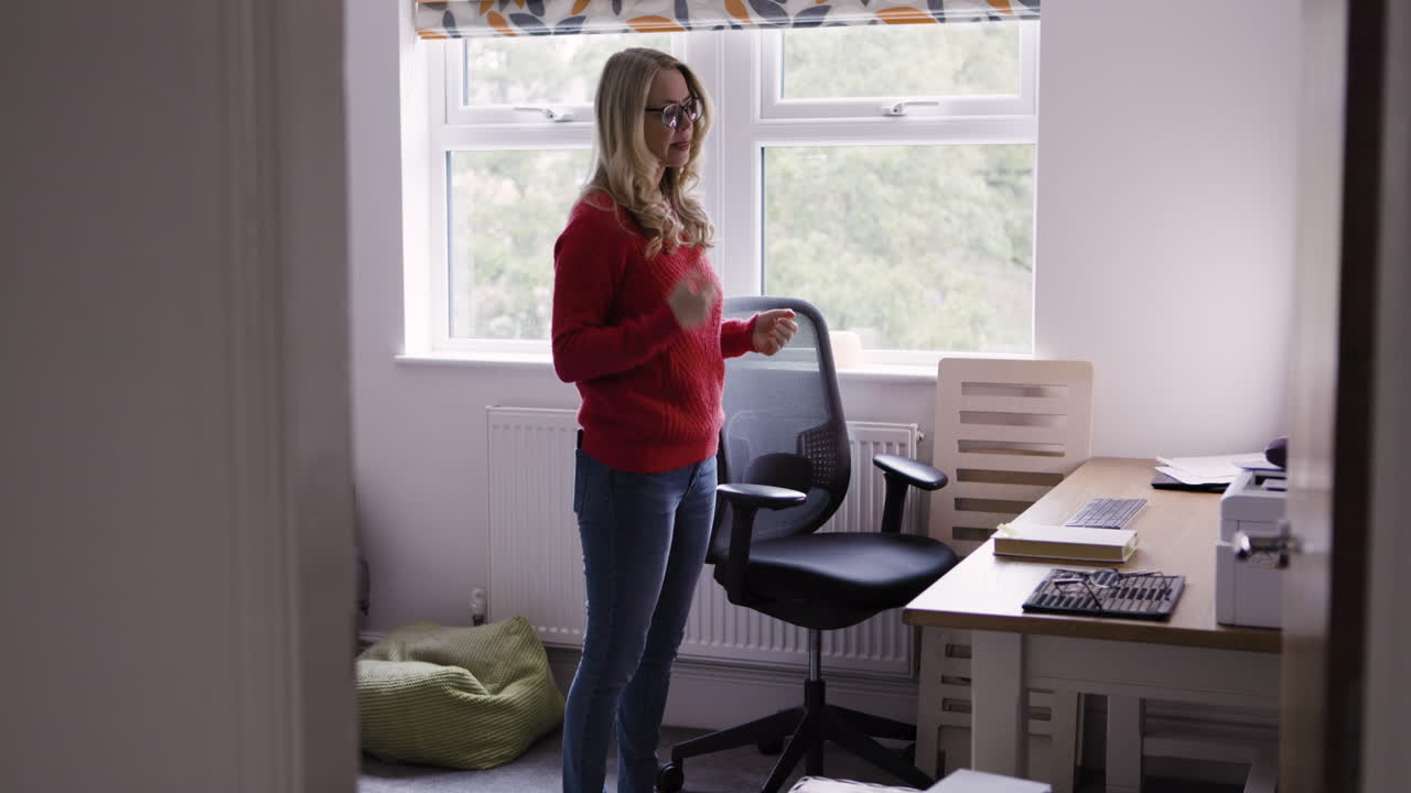 Woman in home office