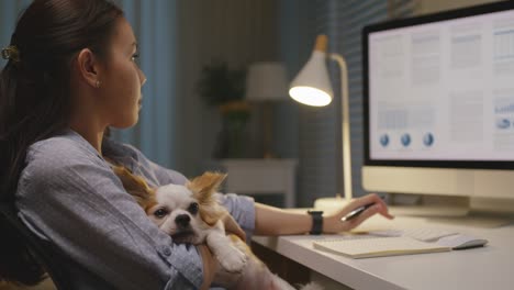 terapia de alivio del estrés del perro para la fuerza de trabajo.