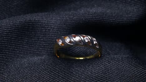 beautiful sparkling diamond gold ring.