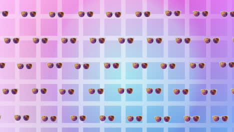 animación de gafas sobre un fondo a cuadros rosado
