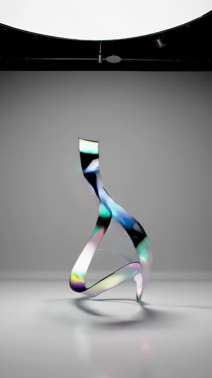 escultura de vidrio abstracta