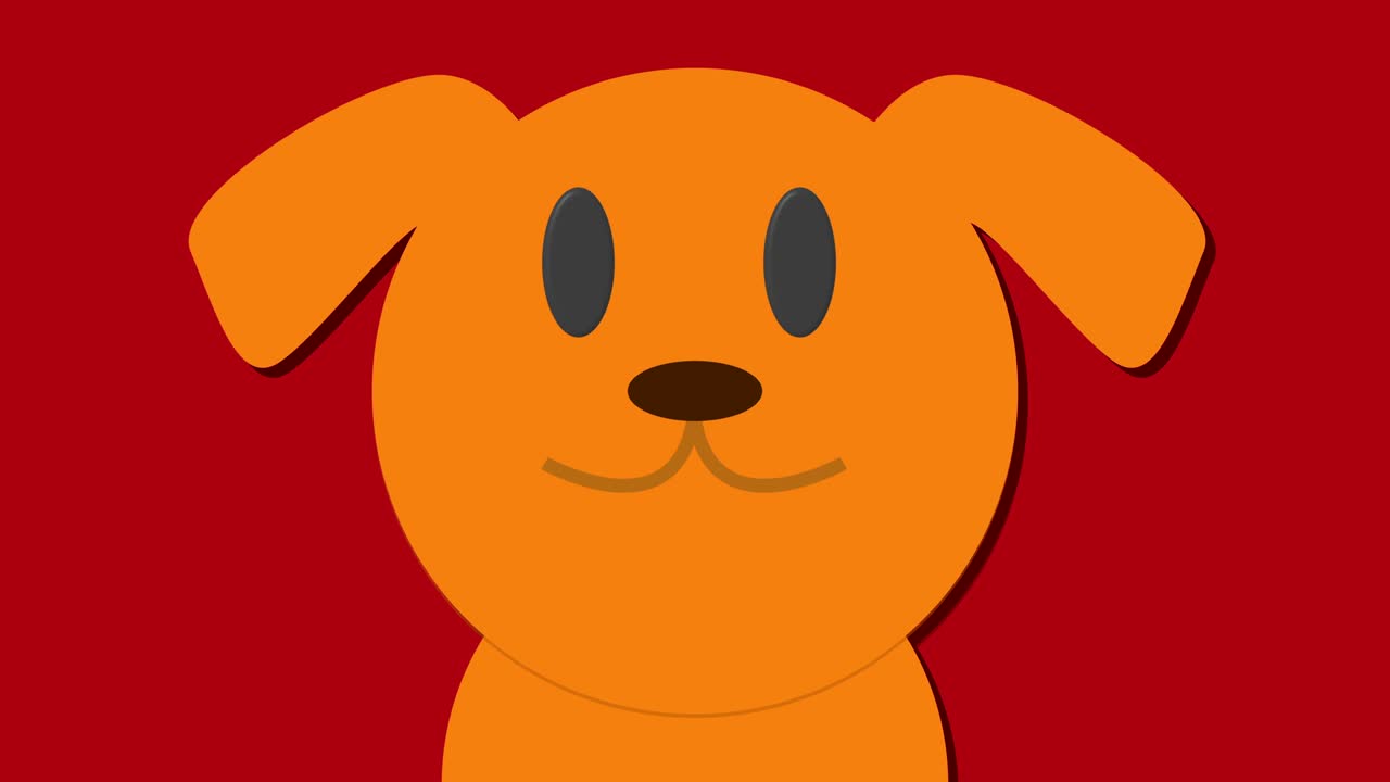 귀여운 만화 개 라브라도르 루프의 클로즈업