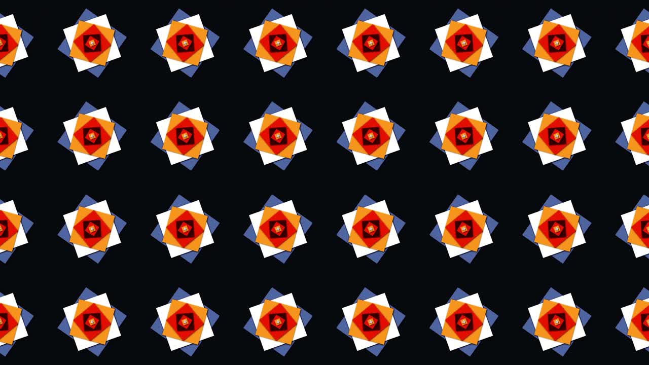 Geometric Pattern with Squares and Colors