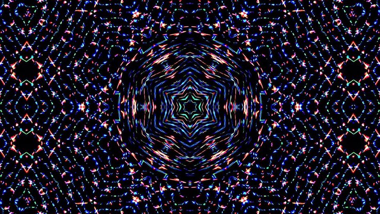 colorful lines glowing waves shape background kaleidoscope abstract
