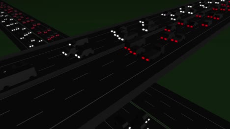 circuito nocturno de tráfico pesado