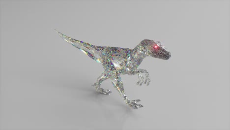 iridescent crystal dinosaur 3d model