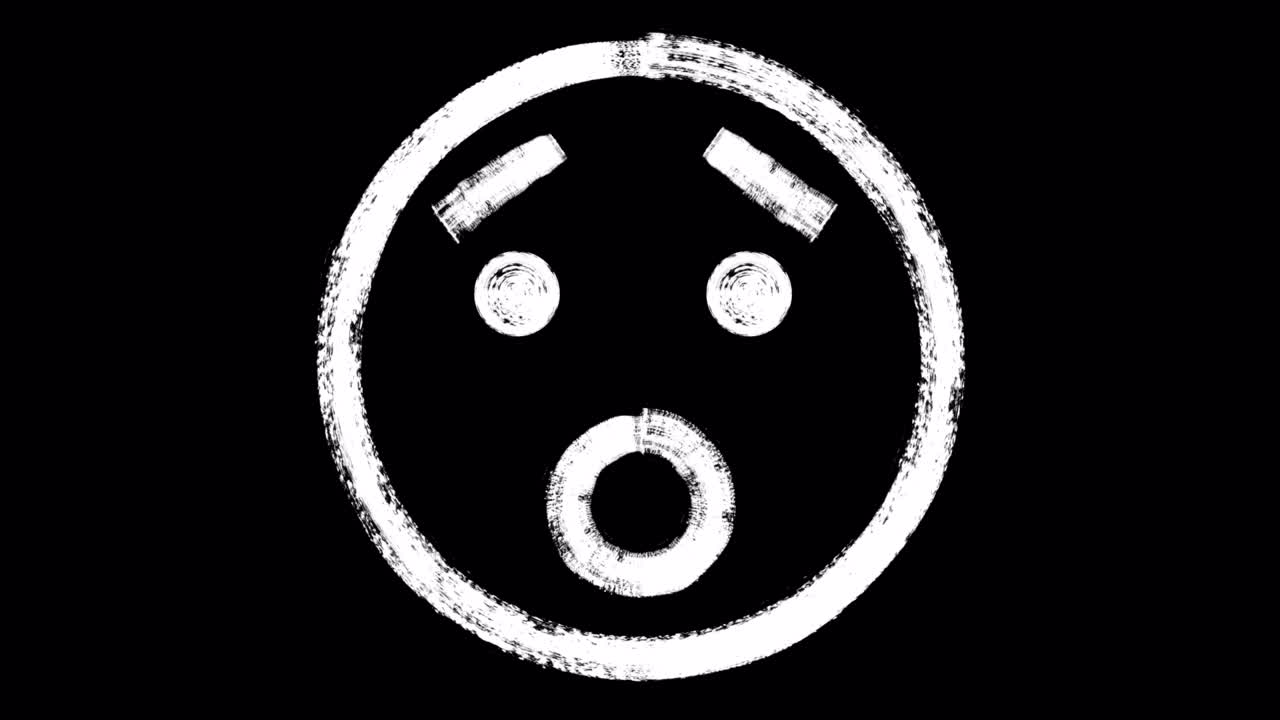 la animación del emoticon sorprendido