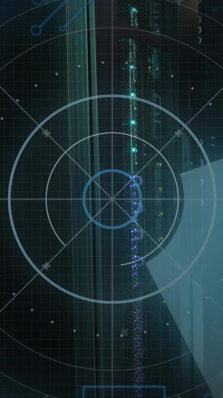 Animation of data processing and scope scanning over computer servers