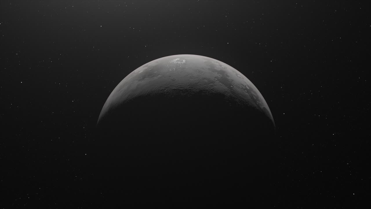 Planet Mercury Slowly Drift Away On Space.