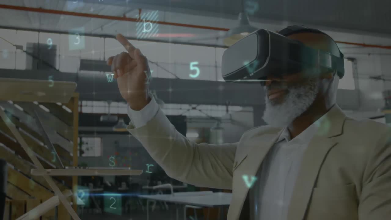 Online security concepts against man using virtual reality headset