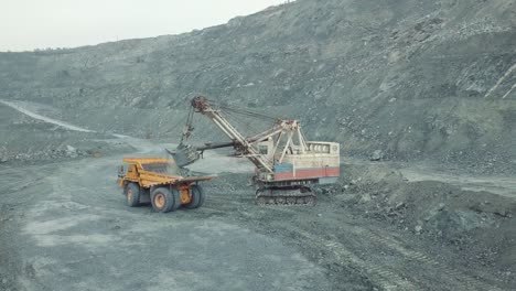 mining operation in open pit