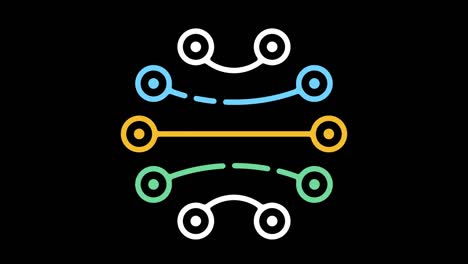 animación del icono de la línea de sincronización de datos con alfa
