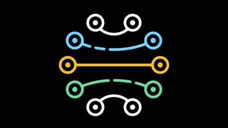 data synchronization line icon animation with alpha