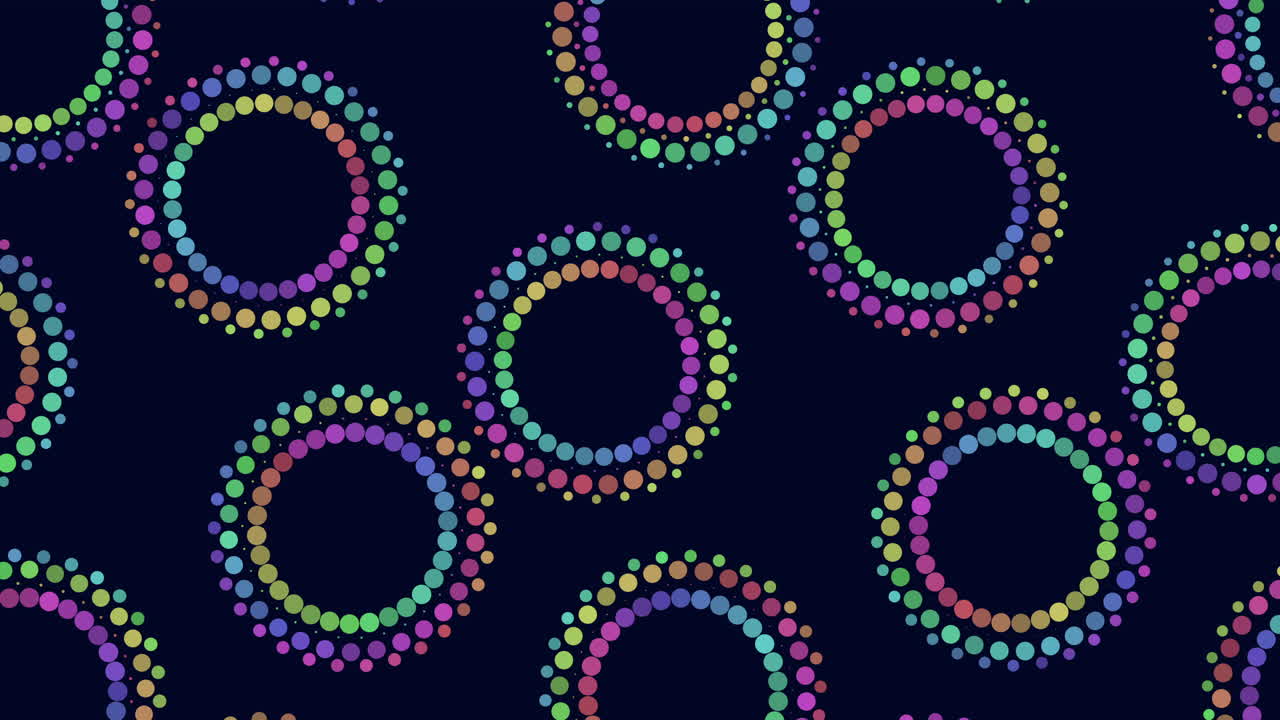 patrón geométrico de círculos coloridos abstractos en filas