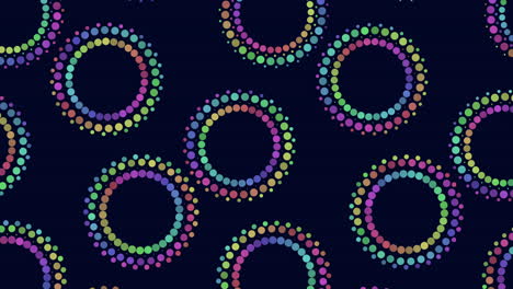 patrón geométrico de círculos coloridos abstractos en filas