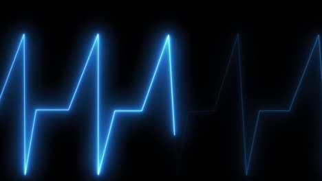 animación del cardiógrafo sobre un fondo negro