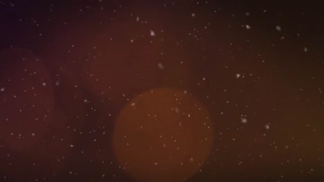 animation of red spots of lights and falling white spots on black background