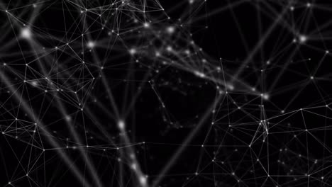 animación de la red de conexiones sobre fondo negro