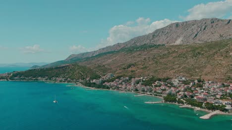 croacia costa aérea playas azul agua naturaleza limpio soleado vacaciones