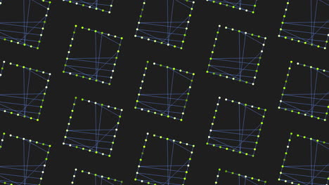 intricate grid of green lines on a black background creates a stunning minimalist art piece