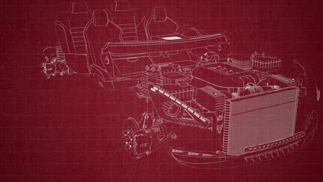 motor y otras partes visibles en el coche
