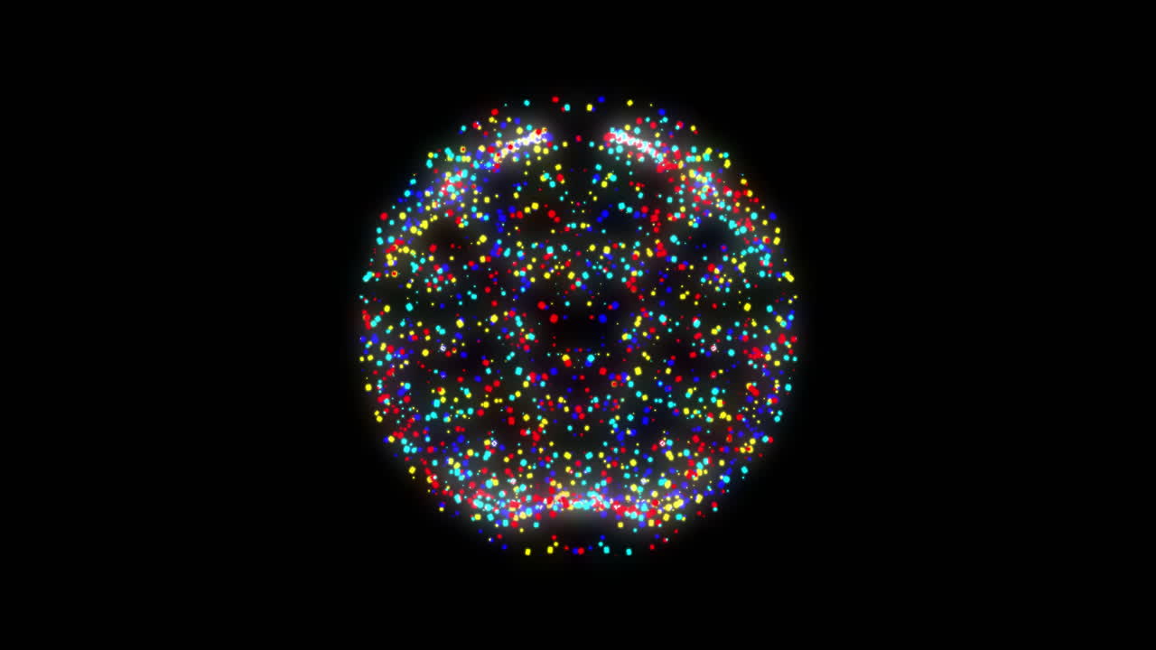 animación del procesamiento de datos sobre el globo de conexiones sobre fondo negro