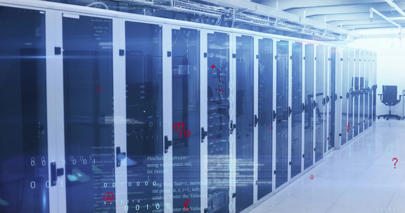 Animation of data processing over computer servers
