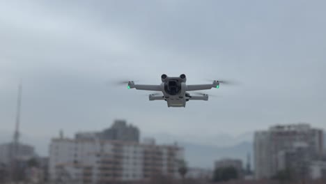 drone shot flying santiago chile