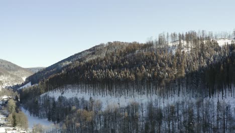 Aerial-footage-of-the-harz-after-a-heavy-snow-storm-in-the-winter-of-2021