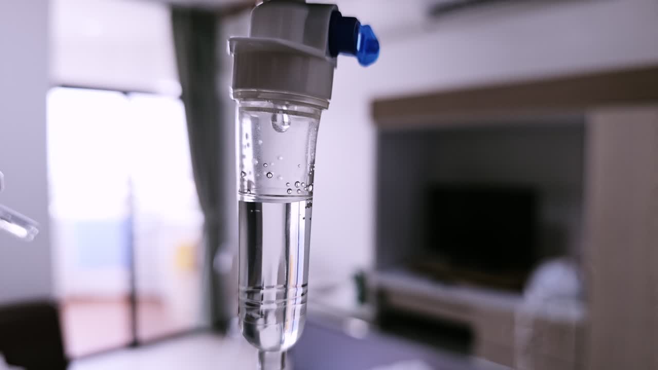 A close-up view of an IV drip showcasing its importance in medical treatment.