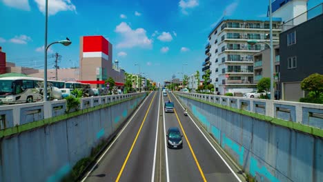 a timelapse of the traffic jam at the urban street in tokyo wide shot