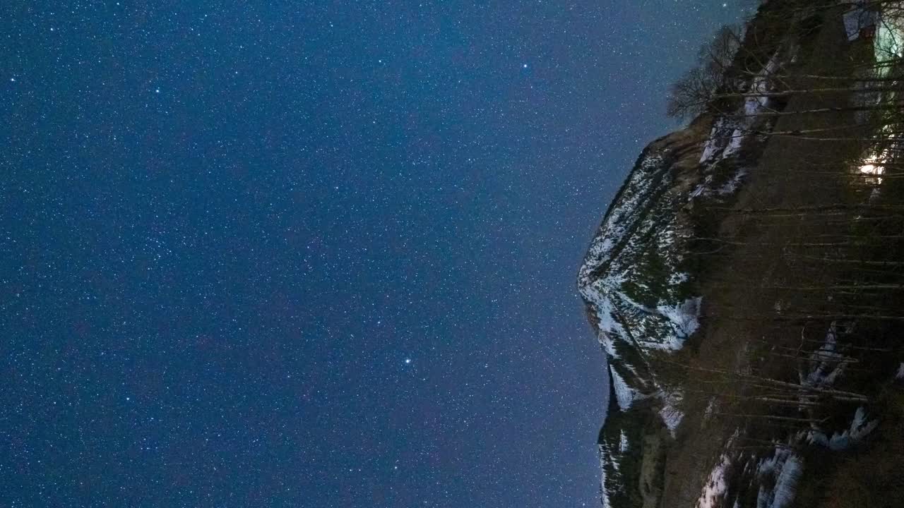 Star trail time lapse over Colorado Rocky Mountains in Crested Butte