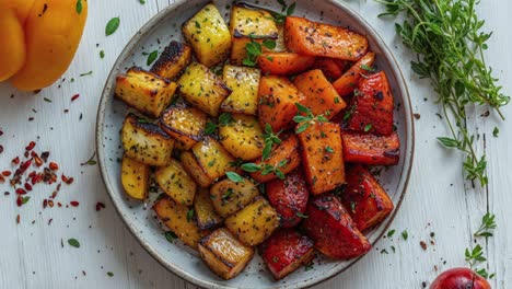 roasted colorful vegetables