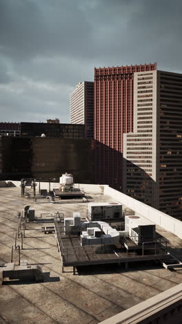 rooftop view of skyscrapers in the city