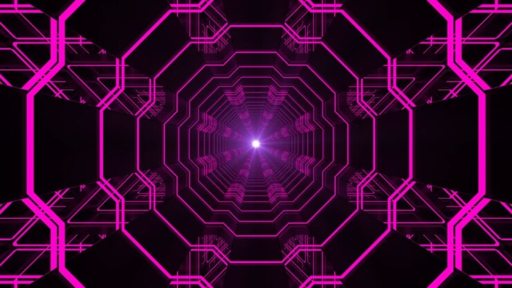 Corridoio tecnologico con sfondo astratto in loop.