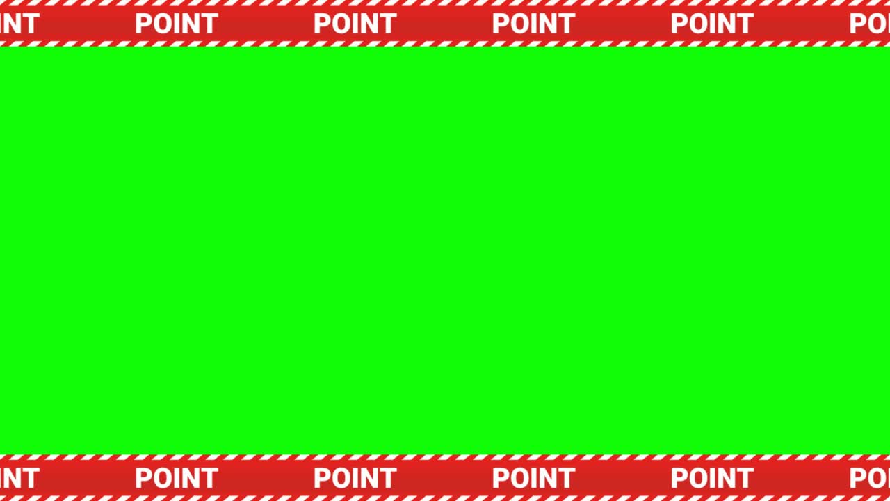 녹색 배경에 화면의 상단과 하단에 "포인트"라는 단어와 함께 스크롤 빨간 리본으로 비디오 클리
