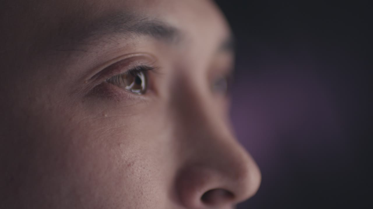 사람의 얼굴의 클로즈업