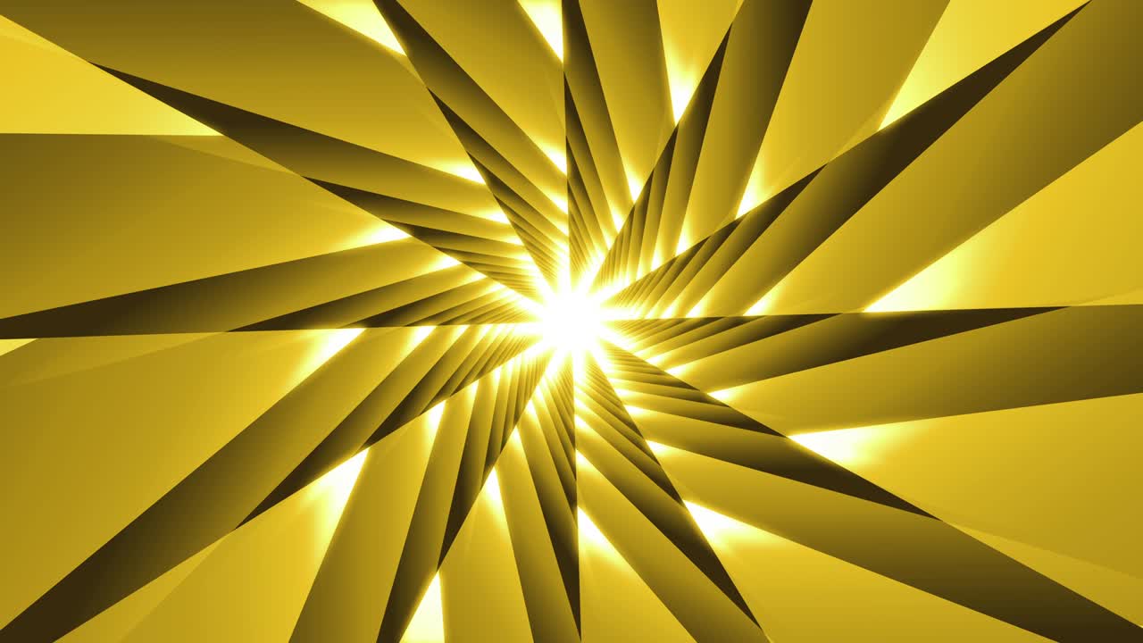 노란색 추상 다각형 별 터널 루프 배경