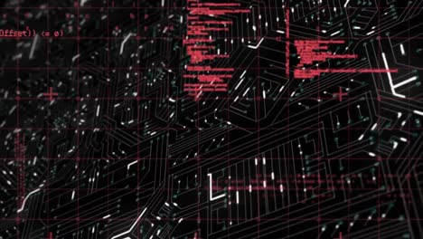 Animation of network of connections over data processing