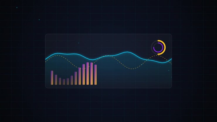 Vizualizace digitálních finančních dat s animovanými grafy