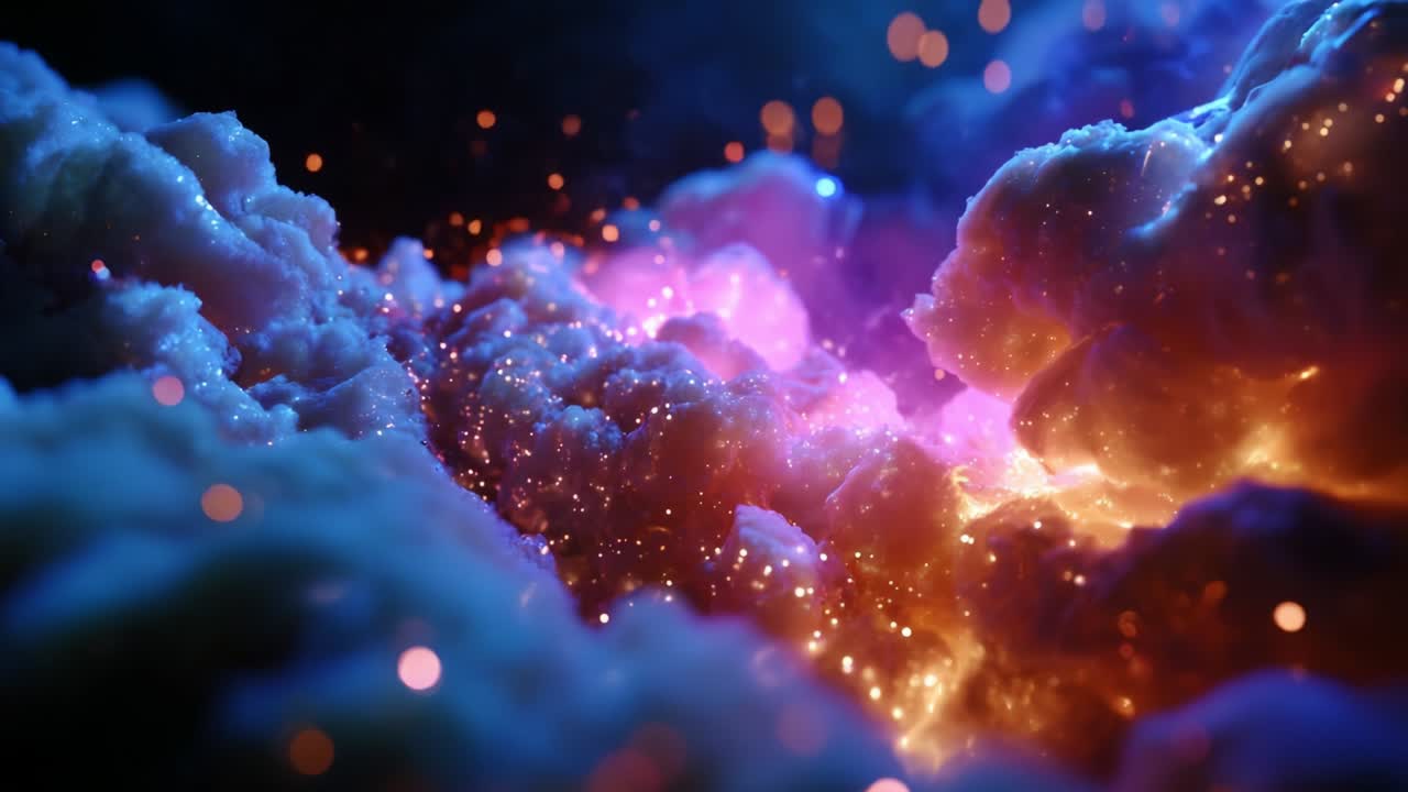 Stunning Cosmic Clouds with Glittering Stars: A Vibrant Journey Through the Depths of Space, Showcasing Brilliant Colors and Ethereal Textures That Captivate the Imagination and Inspire Awe