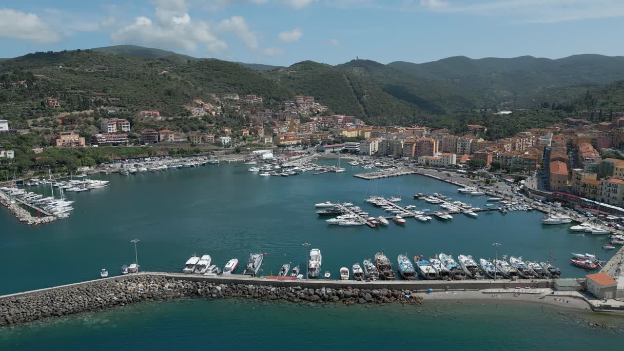 Harbor Drone shot Porto Santo Stefano