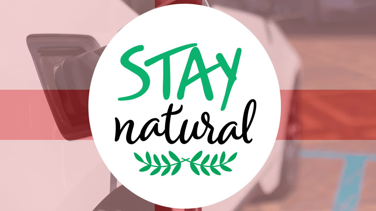 영국 국기 위에 자연스러운 텍스트를 유지하고 전기 자동차를 충전