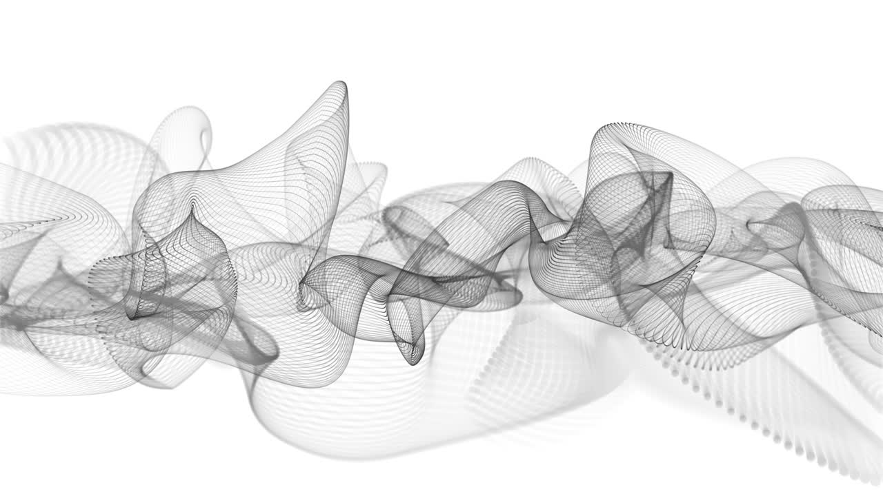 Slow Moving Looped Waving Lines in Dark Gray