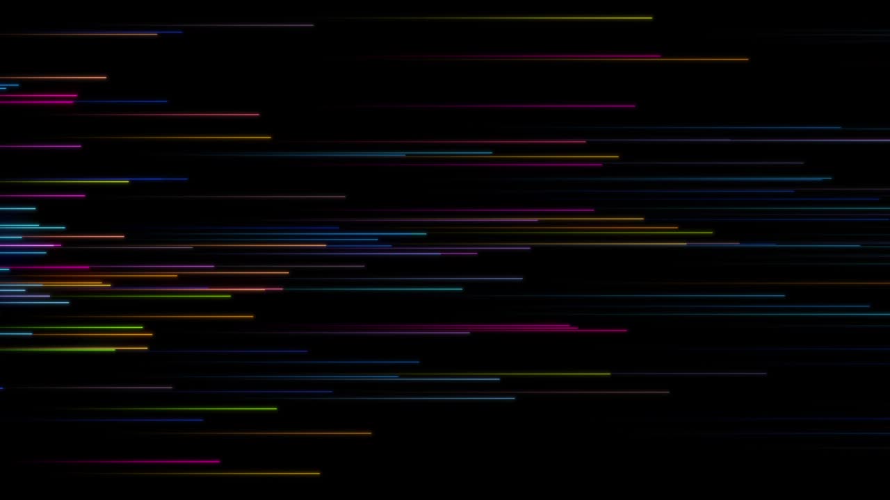 Sparse Abstract Colorful Streaks Moving Left to Right Looping Background