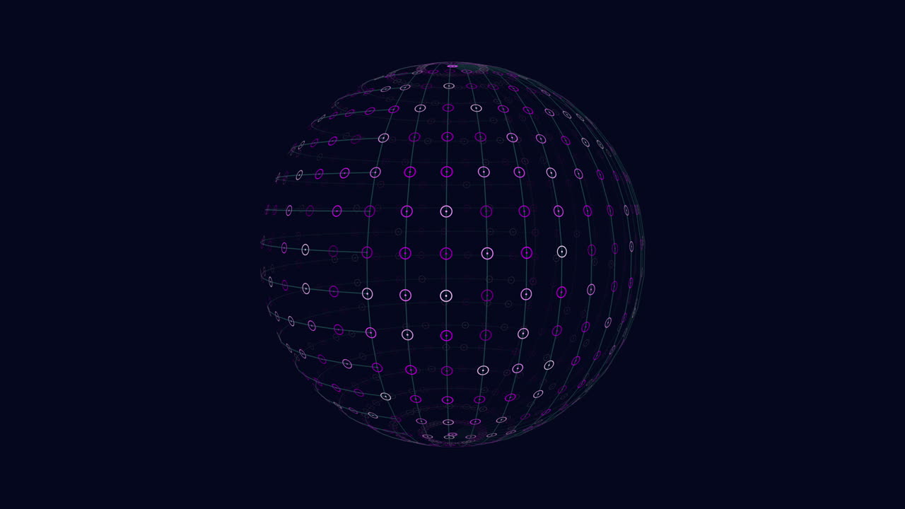 Blue pixel sphere striking 3d representation
