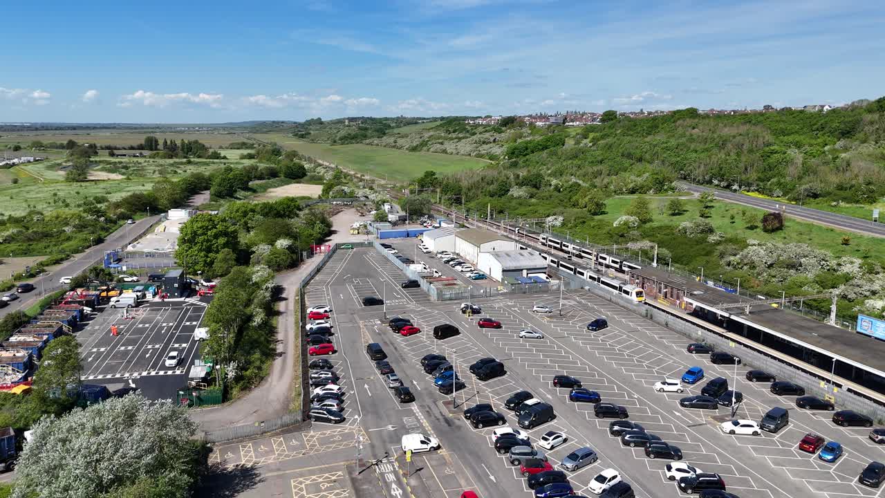 Drone tracking Train Leigh on Sea Essex UK
drone,aerial,train,railway,tracking